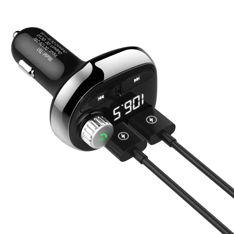 Bluetooth fm-передатчик TF U диск музыкальный mp3-плеер Универсальный QC 3,0 USB Автомобильное зарядное устройство для iphone смартфон планшетный ПК 10166