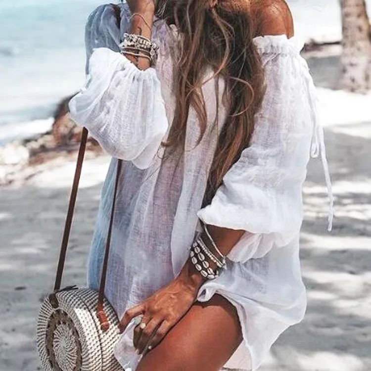 

Cover Up May Female Beach Dress Saida Praia Summer Ladies New Bamboo Cotton Smock Animal Polyester Sierra Surfer De Kaftan 2019