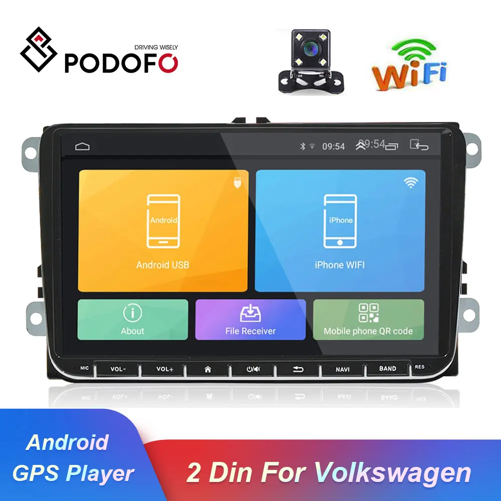 Podofo Android Car GPS Navigation Multimedia player 2 Din radio stereo For Volkswagen VW Golf Polo Passat Jetta Tiguan SEAT leon Podofo Android Car GPS Navigation Multimedia player 2 Din radio stereo For Volkswagen VW Golf Polo Passat Jetta Tiguan SEAT leon