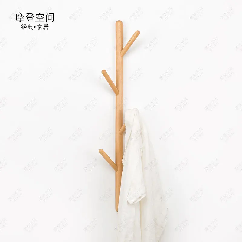 Настенная декоративная настенная вешалка из цельной древесины, Современная стойка для хранения гостиной, креативная вешалка для крыльца/крючка для ключей, вешалка для полотенец