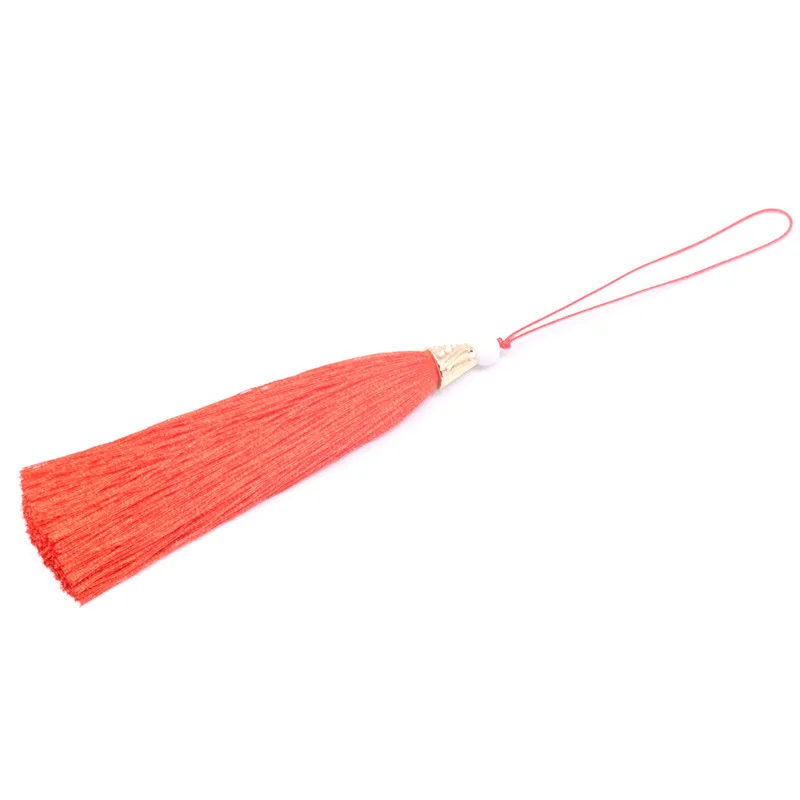 20cm Polyester Silk Beaded Tassels Earrings Charm Pendant Satin Tassel for DIY Crafts Jewelry Making Findings Materials