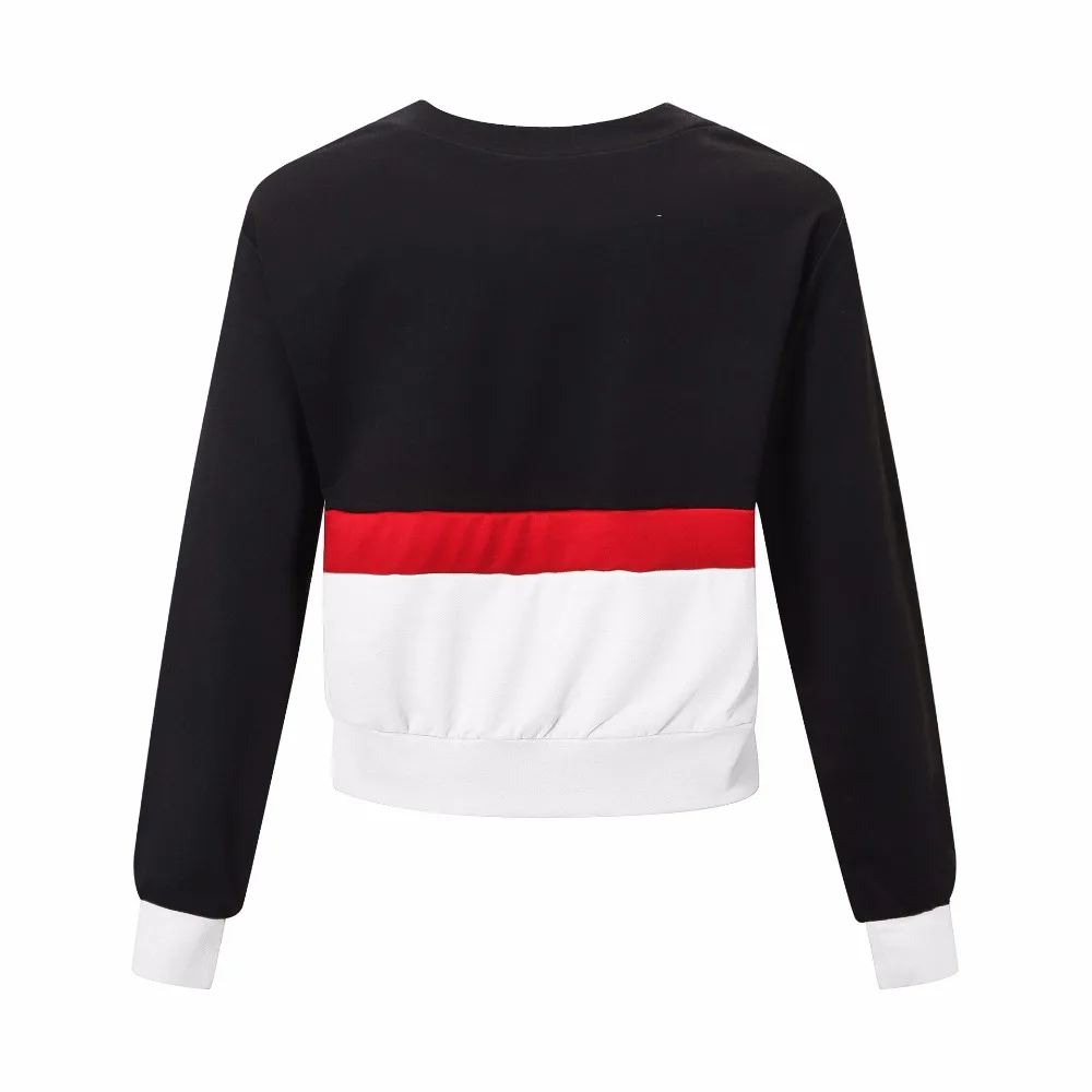 MISAUU 2018 Women Spring Autumn Cute Hoodies Long Sleeve Loose Crop Top Sweatshirt Casual Patchwork Pullover sudadera mujer MISAUU 2018 Women Spring Autumn Cute Hoodies Long Sleeve Loose Crop Top Sweatshirt Casual Patchwork Pullover sudadera mujer