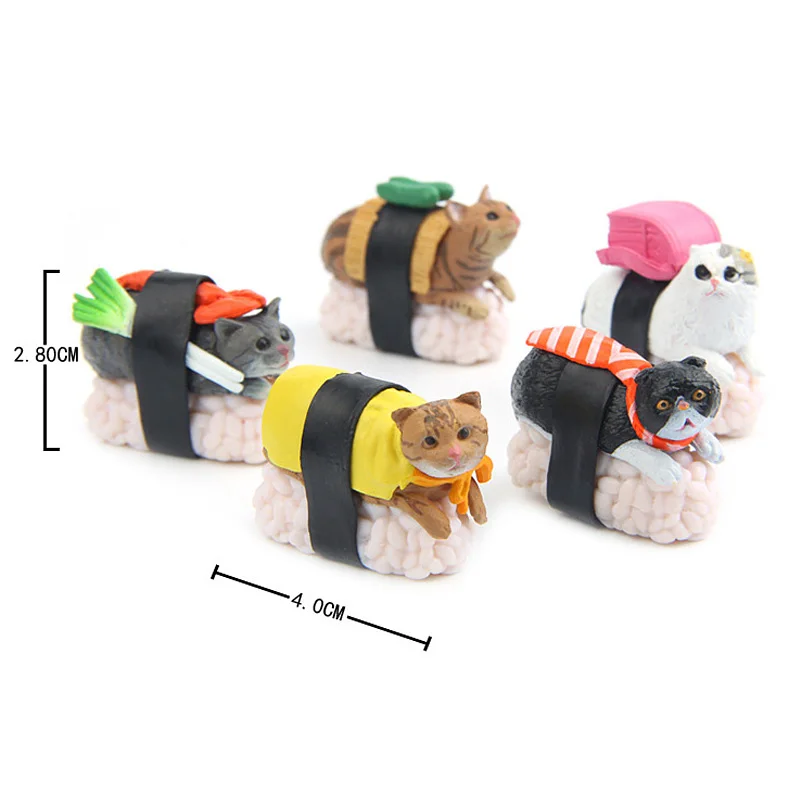 Kawaii десерт кошка модель животного домашний декор миниатюрное украшение для сада