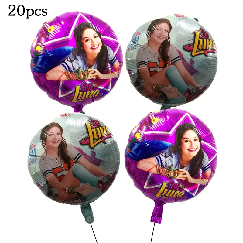 

Free shipping new 20pcs 18 inch round soy Baby Girl luna aluminum balloon children's birthday party layout decoration