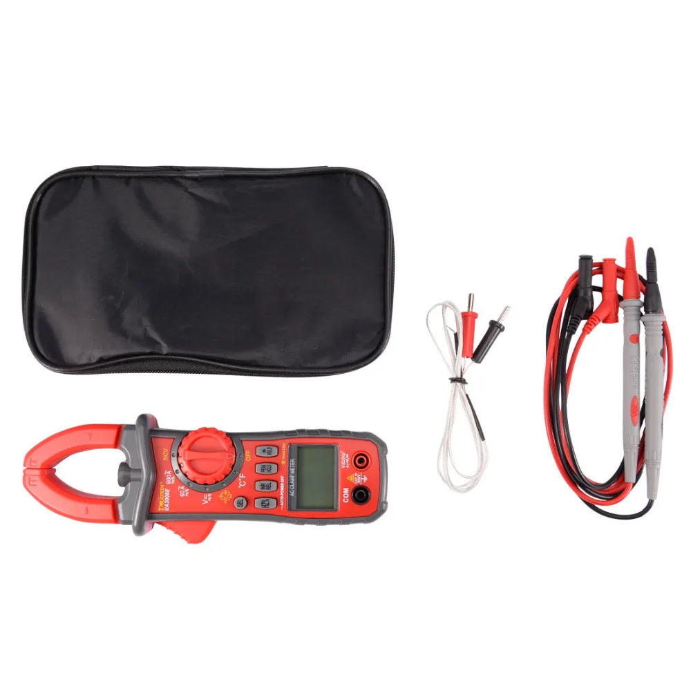

AC DC LCD Multimeter Voltage Current Ohm Auto Range Digital Clamp Meter for Testing Temperature Frequency Diode and Continuity
