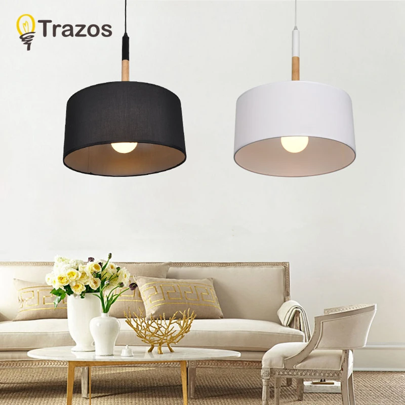 

TRAZOS Nordic Dining Light abajur luminaire Hanging Lamp With Triple Lampshades Indoor Lighting Fixture For Kitchen Living Room
