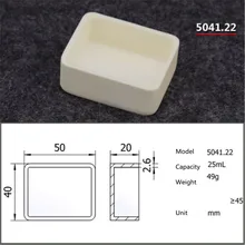 99.5% квадратных корунд тигель/25 мл 5041.22/Температура 1600 градусов/спеченные керамический тигель