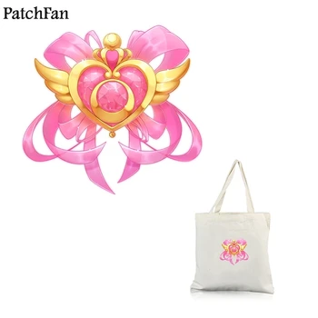 

20pcs/lot Patchfan Sailor moon DIY heat press stickers iron on patches Handmade on clothes jacket t shirt thermal transfer