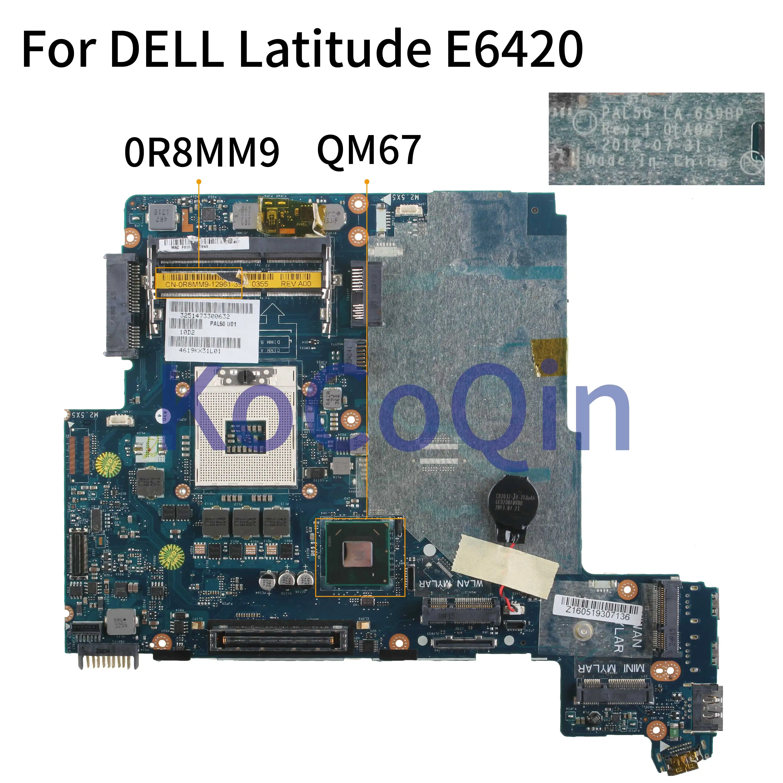 Материнская плата KoCoQin для ноутбука DELL Latitude E6420 системная CN 0R8MM9 0r мм 9 PAL50 LA 659BP