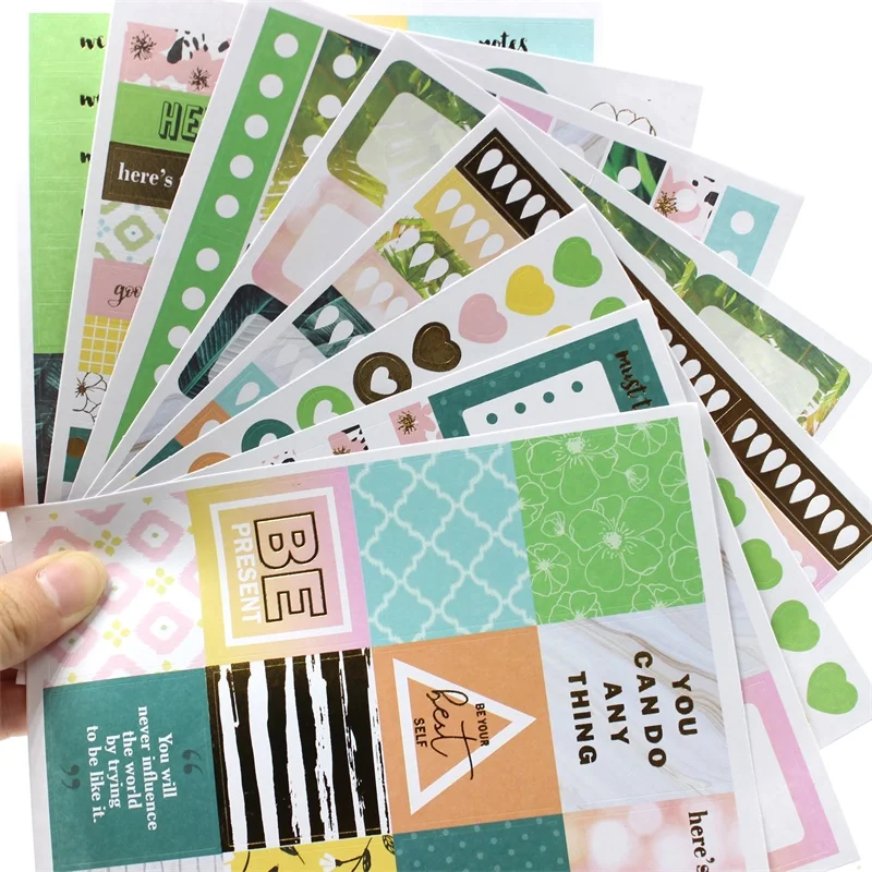 

YPP CRAFT 8pcs Get It Done Colorful Stickers for DIY Scrapbooking/photo album Decoration Card Making Crafts