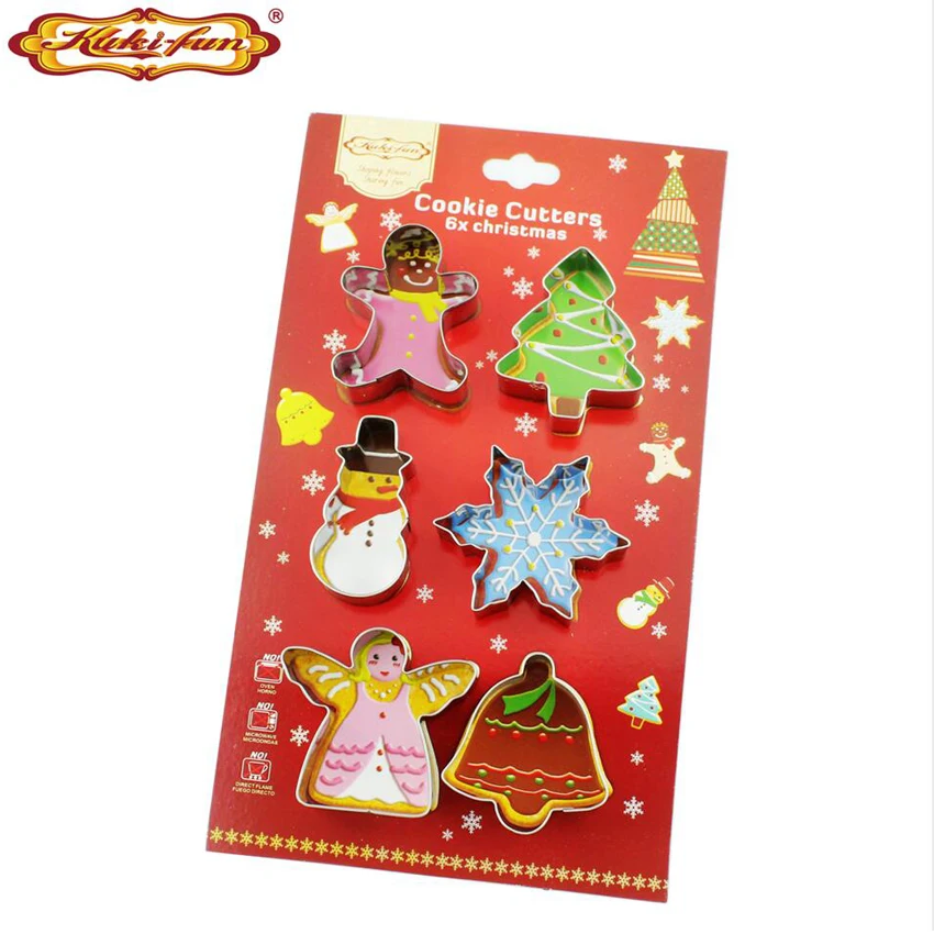 Kuki fun Kitchen Baking Mold Fondant Party Wedding Decor Christmas Tree Petal Cookie Cake Cutters