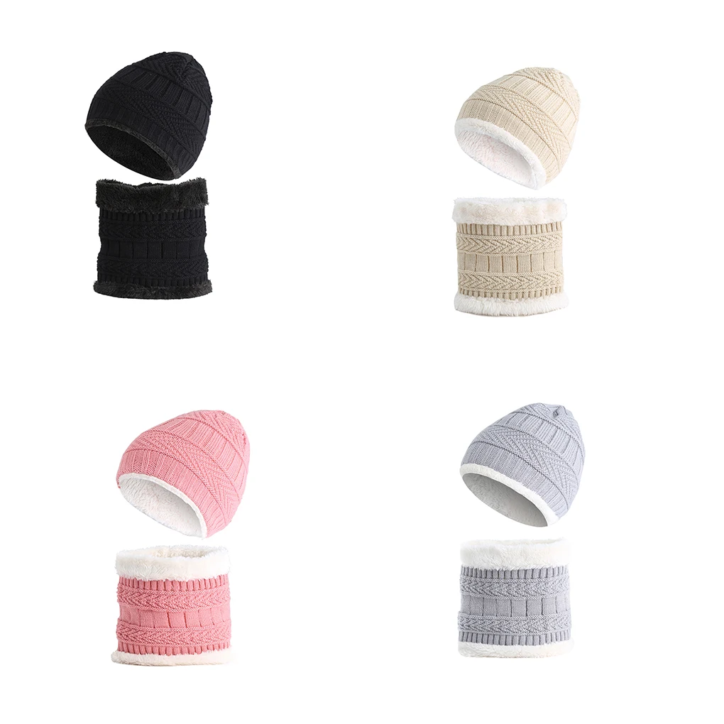 2 шт./компл. зима-осень Дети вязать шапочки шарф-хомут эластичные шапки для малышей для маленьких мальчиков девочек дети теплые лыжные череп