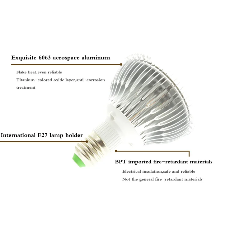 Полный спектр Светодиодный лампочки для теплиц E27 светодиодный лампы для растениеводства лампы для растения на гидропонике Системы овощей Цветочная теплица