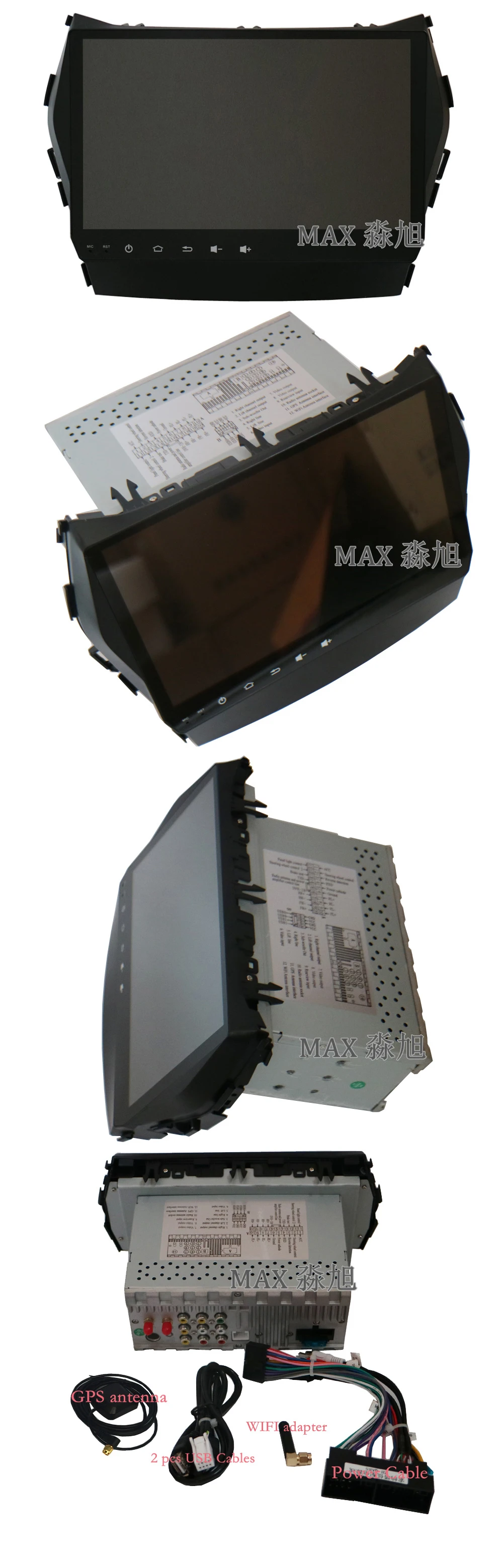 Excellent MAX Android 8.1.0 GPS Navigation System For Hyundai IX45 Santa Fe 2013 2014 2015 Car Radio RDS 4G WiFi Bluetooth SWC Free Map 15