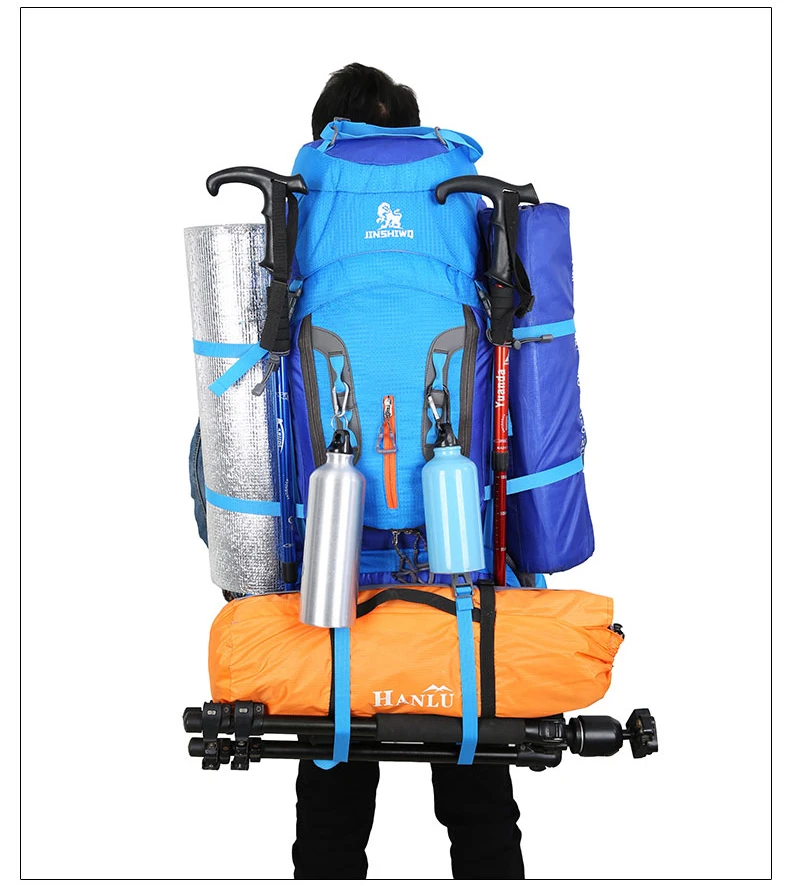 80L походные рюкзаки для кемпинга, большая уличная сумка, рюкзак из нейлона, сверхлегкая Спортивная дорожная сумка из алюминиевого сплава, поддержка 1,45 кг