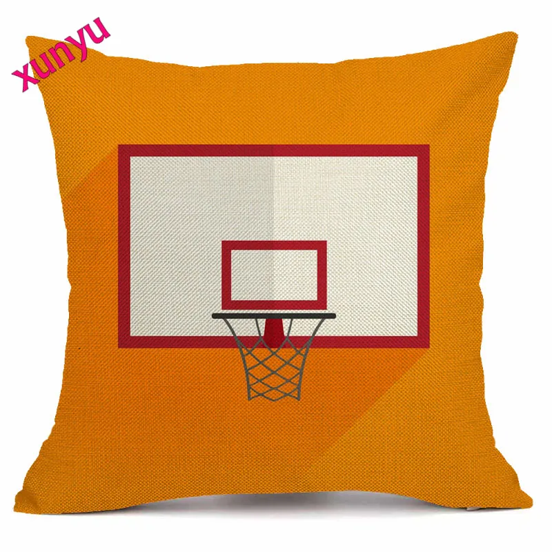 Баскетбольная наволочка XUNYU, забавный чехол для подушки, декоративная наволочка для дивана, автомобиля KQ27, 45x45 см - Цвет: 1