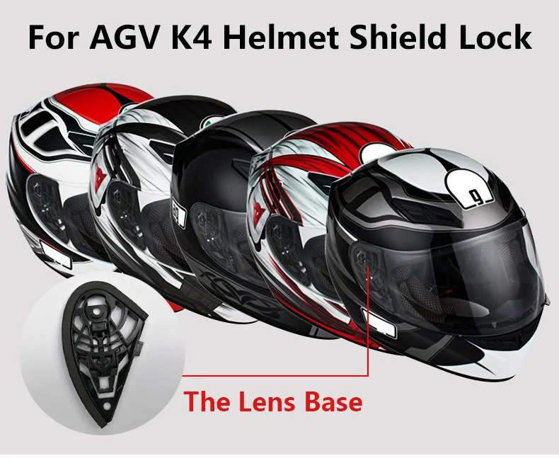 1 пара, оригинальная часть для AGV K4, Полнолицевые мотоциклетные шлемы rcycle для AGV K3, мотоциклетный шлем, щит, поворотный комплект, не для agv k3, sv и k5