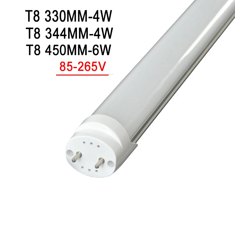 

LED Tube Lights 1 Foot 0.33m 330mm 4W integrated Tube 1.5ft 0.45m 450mm 6W T8 LED AC85V-265V LED Lamp Light 2835SMD Lighting