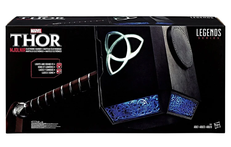 Marvel Legends Mjolnir электронный светодиодный 1:1 молоток Рождественский подарок Молот