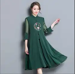 2018 Новый Традиционный китайский Cheongsam Восточный платье традиционная китайская одежда для женщин торжественное платье