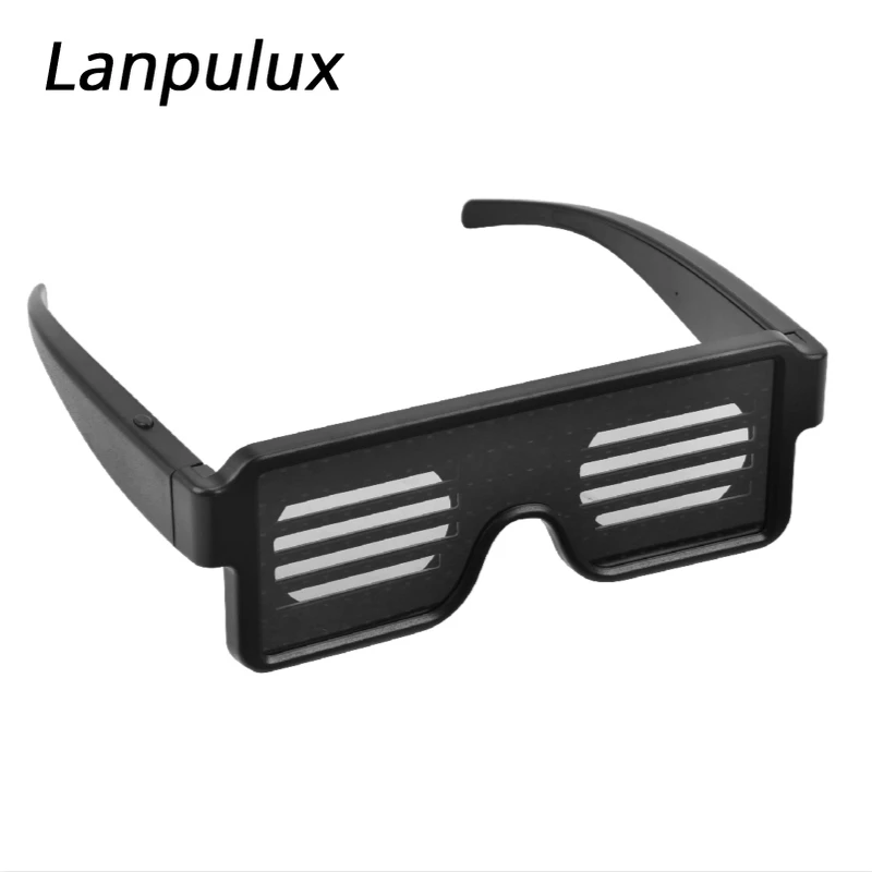 Lanpulux новинка светодиодные очки мигающий Ночной свет 5 видов цветов меняющийся