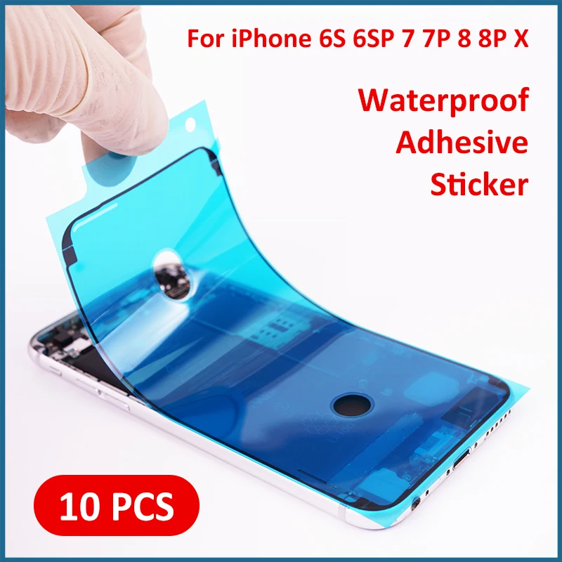 10/PCS Waterproof Adhesive Sticker for iPhone 6S Plus 7 8 Plus X 7P 8P