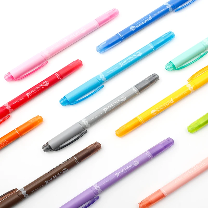 Tombow Play color Dot двухсторонний водный цветной маркер для жирных и Fineliner наконечников 0,3 точное написание цвета ing Bullet Journal