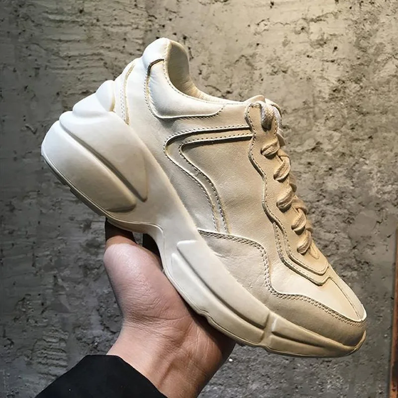 

Fashion Dad Shoes original Top quality luxury brand style women shoes solid Dirty shoes genuine leather fashion sneakers