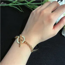AOMU-Vintage-Hot-Sale-Buckle-Design-Bracelet-For-Women-Geometric-Round-Bracelet-Hand-Chain-Fashion-Jewelry