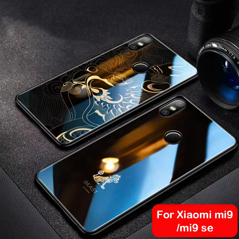 Чехол из закаленного стекла для телефона для Xiaomi mi 9 mi 9 Xiaomi mi 9 se global чехол Роскошный Aixuan чехол+ экранная пленка