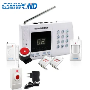 Новый GSMWOND 433 МГц Беспроводная PSTN сигнализация, белый, Аварийная кнопка домашняя охранная сигнализация инфракрасный детектор, бесплатная доставка - изображение