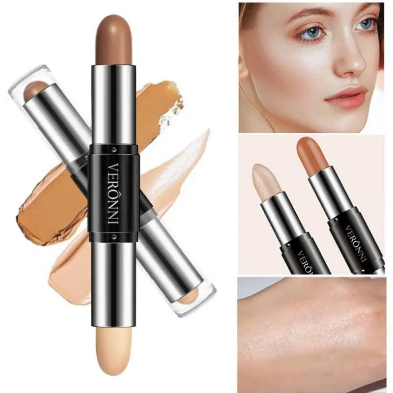 Double ended 2 in1 Contour Stick Creamy Contouring Highlighter Sticks Bronzer Create 3D Face