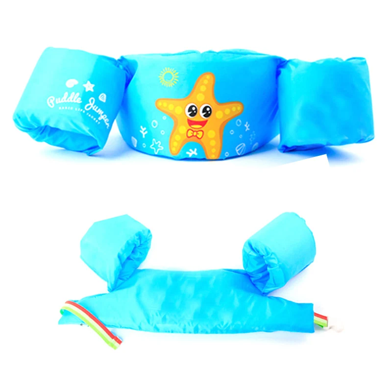 Baby puddle jumper Children Arm ring life vest Float Circle Trainer Toddler Jacket Child Swim suit Vest Swimming Pool Accessorie - Цвет: blue