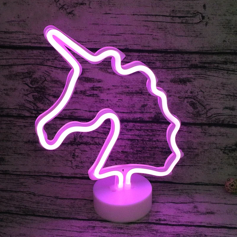 LEDIARY-LED-Neon-Night-Light-Green-Coconut-Tree-Purple-Unicorn-Novelty-USB-Rechargeable-Decorate-Luminary-Bedroom