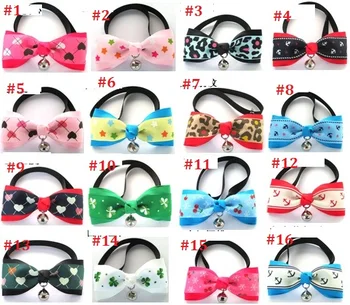 

20pc/lot 2019 Hot Sale butterfly pet cat puppy dog bow tie with bell Grooming Bowknot Pet Accessories PE20
