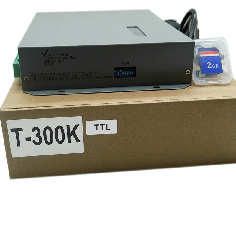 US $175.50 T300K SD Card Online T500K Full Color Led Pixel Module Controller T600K RGB RGBW 8ports Pixels Ws2811 Ws2801 Ws2812b Led Strip