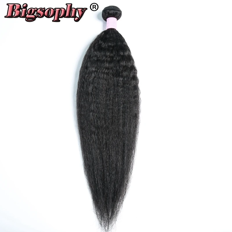 Bigsophy Indian Hair Wave Bundles Kinky Straight Hair Human Hair Bundles 1pc Yaki Straight 8-28inch Natural Color Top Remy Hair Bigsophy Indian Hair Wave Bundles Kinky Straight Hair Human Hair Bundles 1pc Yaki Straight 8-28inch Natural Color Top Remy Hair