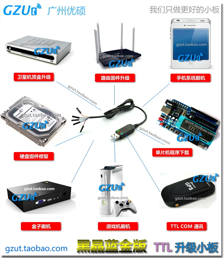 Черный Кристалл CH340G последовательный порт модуль обновления USB к ttl кисть линия с оболочкой USB к STC Скачать