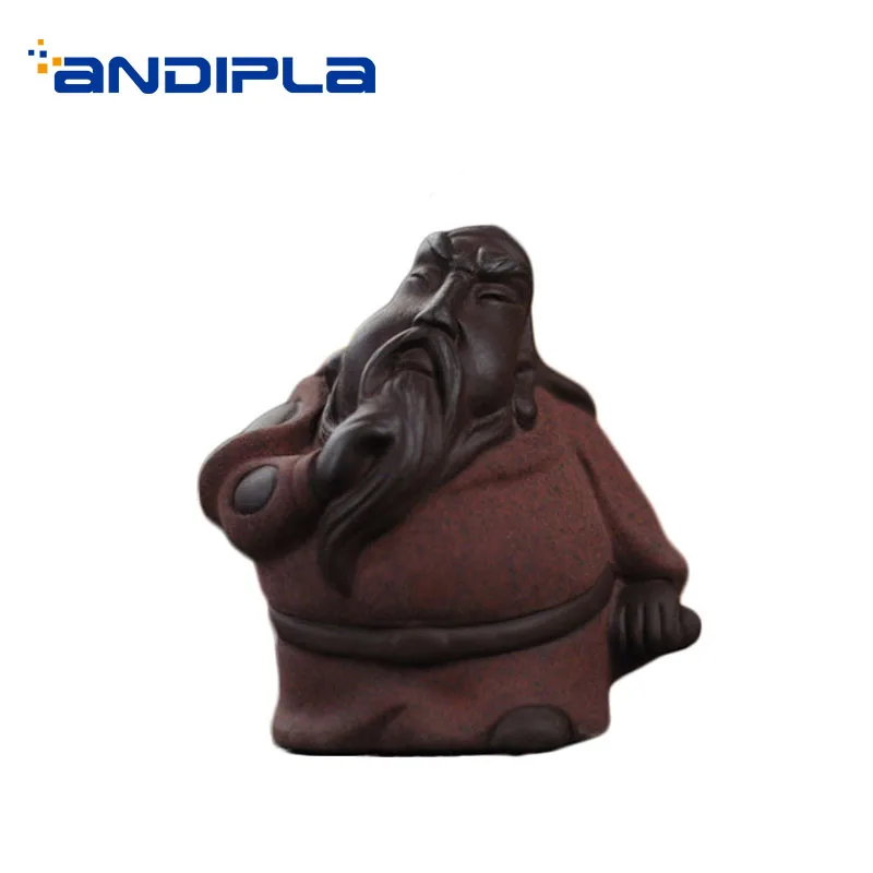 

Auspicious Tea Pet Handmade Purple Clay Decoration Chinese Ancient Characters Shaped Ornament Crafts Art Boutique Souvenir Gifts