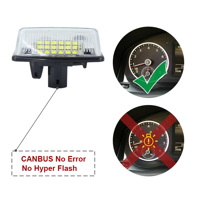 Светодиодный CANBUS без ошибок номерные знаки для Toyota Crown(2003~ 2009) лампы цифровой панели лампы автомобильные аксессуары белый@ 12 В