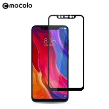 Защитное стекло Mocolo 9H для Xiaomi Mi 8 полное покрытие клей закаленное