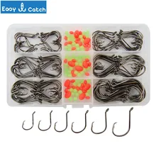 Easy Catch 7384 High Carbon Steel Fishing Hooks Saltwater Fishing Offset Sport Circle Bait font b