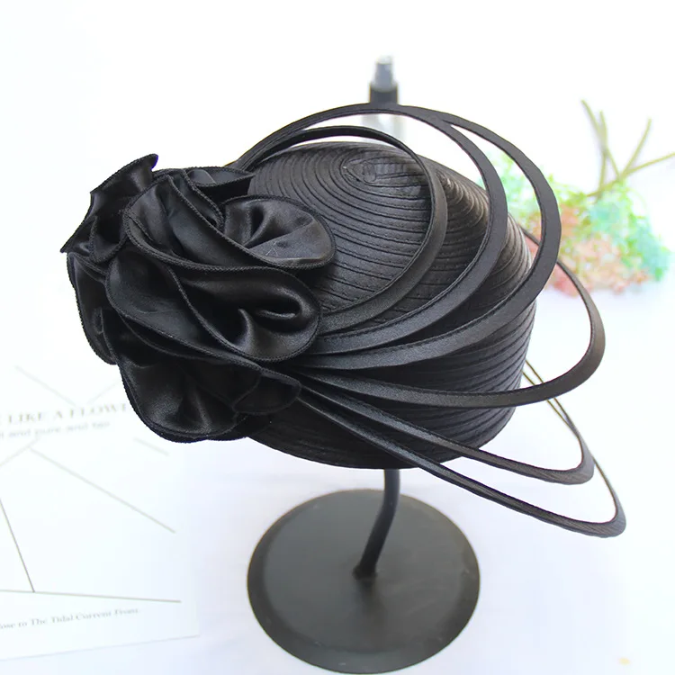 White/Black Fashion Hats Women Headwear For Wedding And Special Occasion Event Hats Vintage Wedding Accessories ZM006