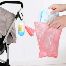 2 рулона = 40 шт портативный мешок для мусора, дорожные сумки для подгузников, одноразовый мешок для мусора для ребенка, отбрасываемый подгузник, Детские комплекты для здравоохранения