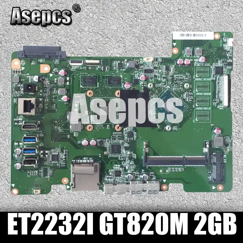 

Asepcs For ASUS all-in-one ET2232I ET2232 ET223 Mianboard motherboard SR1US J2900 N15V-GM-S-A2 GT820M 2GB REV 1.2