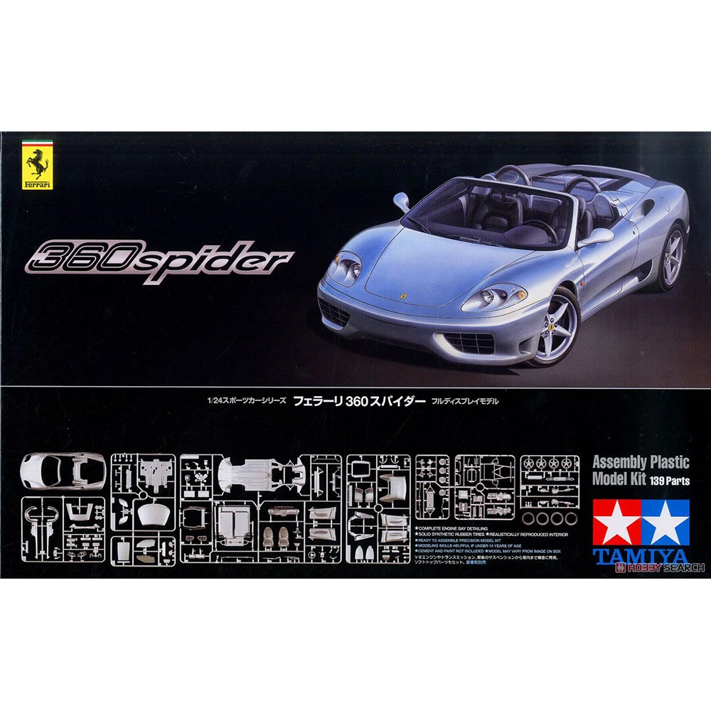 Тамия 1/24 Новый Ferrari 360 Spider спортивный автомобиль модель хобби 24307|Наборы для