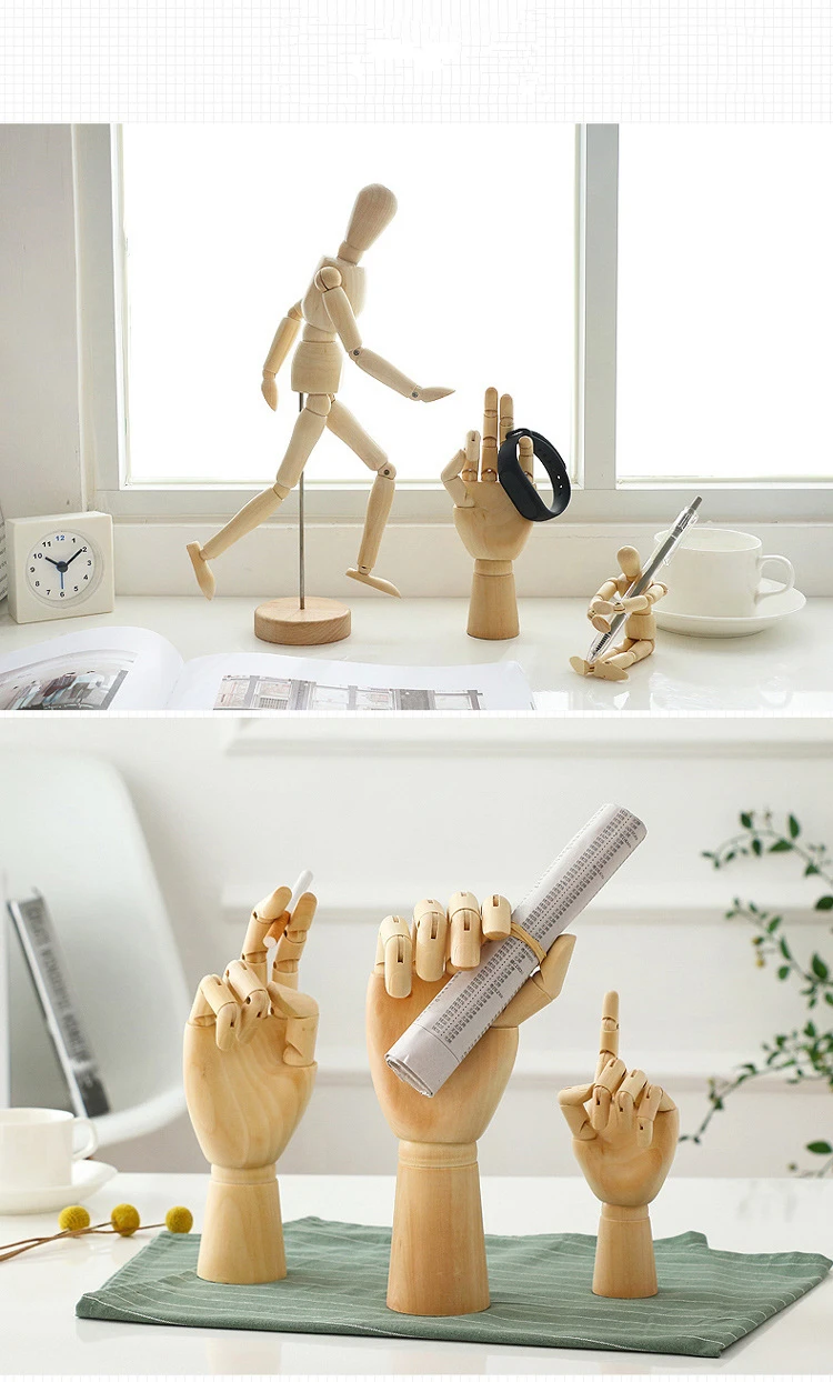 Домашний декор игрушка 8 размер деревянный ручной деревянный человек Фигурки Вращающийся шарнир ручная модель манекен художник миниатюры