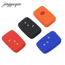 Jingyuqin силиконовый чехол для Toyota Land Cruiser Camry Highlander Crown Prado Prius автомобильный набор ключей чехол для защиты куртки пульт дистанционного управления