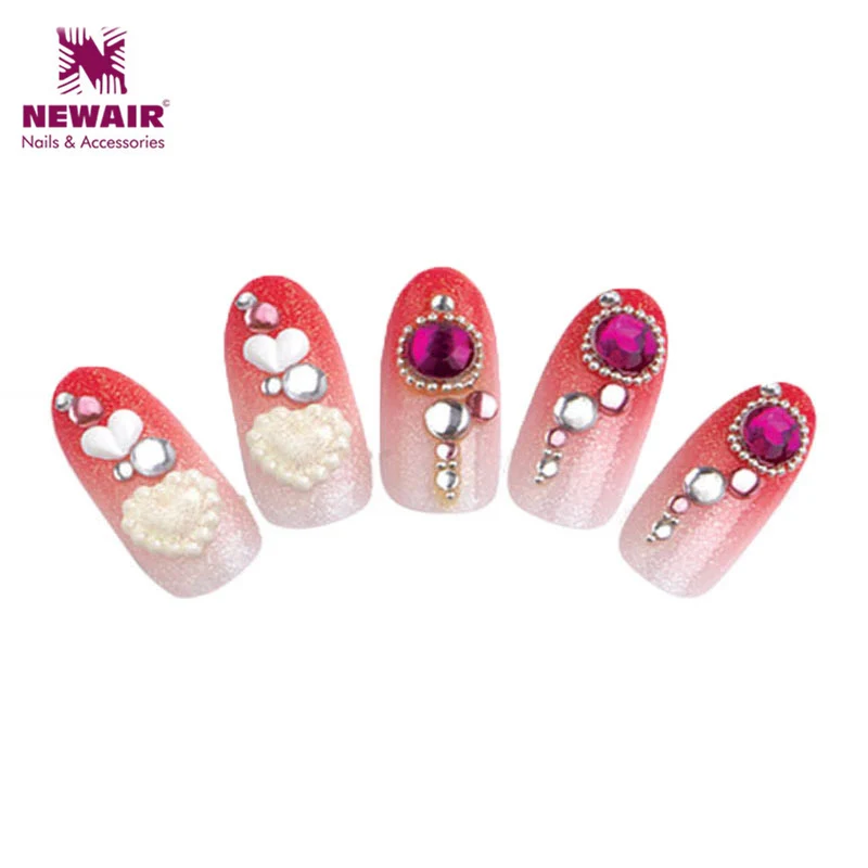 Diamant De Luxe Faux Ongles Conseils Art Ovale Mariée 3d