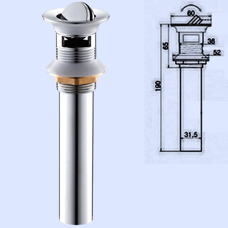 Раковина для ванной комнаты Pop Up Drain латунь с/без перелива хром туалет ванна Сливочная раковина для отходов сушилка аксессуары для ванной комнаты